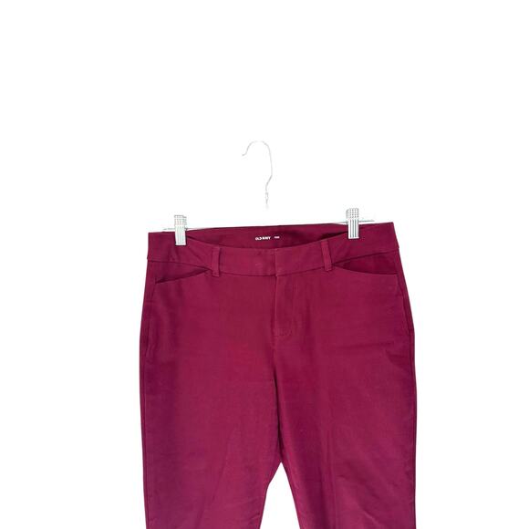 Old‎ Navy Burgundy Office Work Business Pixie Skinny Leg Dress Pants Size 8 - Picture 8 of 12